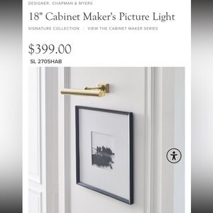 VISUAL COMFORT 18" Cabinet Maker's Picture Light